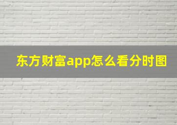 东方财富app怎么看分时图