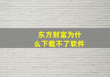 东方财富为什么下载不了软件