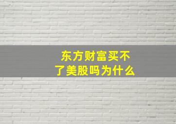 东方财富买不了美股吗为什么