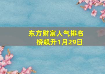 东方财富人气排名榜飙升1月29日