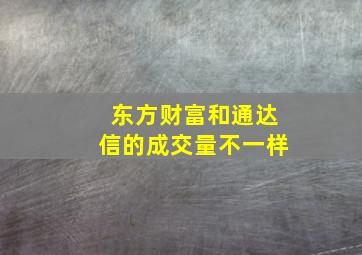 东方财富和通达信的成交量不一样