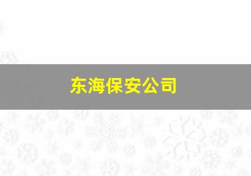 东海保安公司