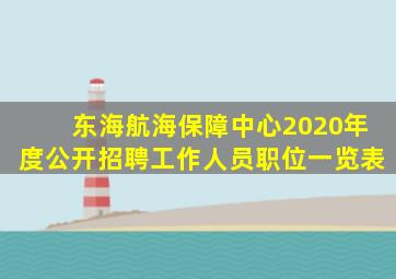 东海航海保障中心2020年度公开招聘工作人员职位一览表