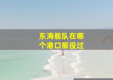 东海舰队在哪个港口服役过