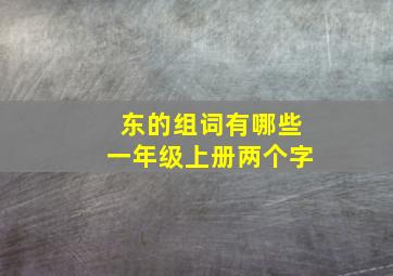 东的组词有哪些一年级上册两个字