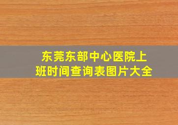 东莞东部中心医院上班时间查询表图片大全