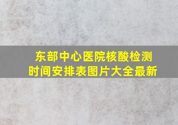 东部中心医院核酸检测时间安排表图片大全最新