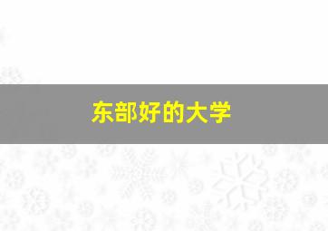 东部好的大学