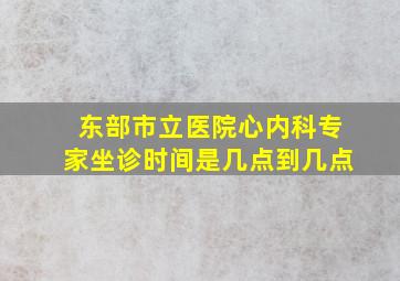 东部市立医院心内科专家坐诊时间是几点到几点