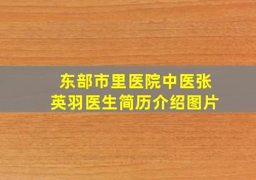 东部市里医院中医张英羽医生简历介绍图片