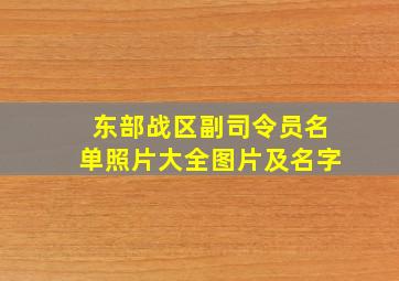 东部战区副司令员名单照片大全图片及名字