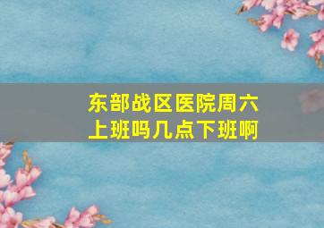 东部战区医院周六上班吗几点下班啊