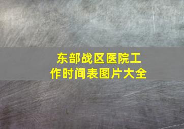 东部战区医院工作时间表图片大全