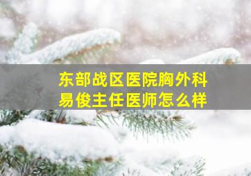 东部战区医院胸外科易俊主任医师怎么样