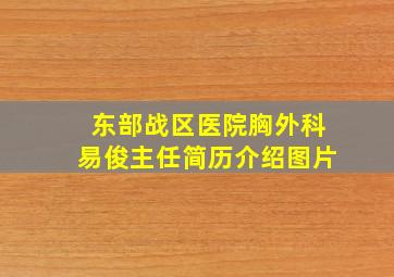 东部战区医院胸外科易俊主任简历介绍图片