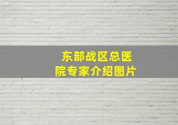 东部战区总医院专家介绍图片