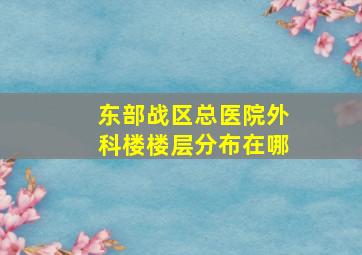 东部战区总医院外科楼楼层分布在哪