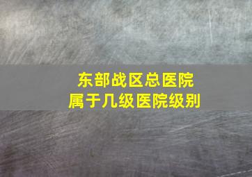 东部战区总医院属于几级医院级别