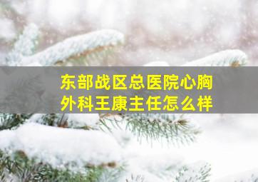 东部战区总医院心胸外科王康主任怎么样