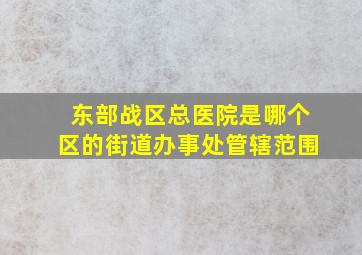 东部战区总医院是哪个区的街道办事处管辖范围