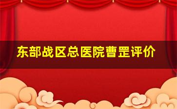 东部战区总医院曹罡评价