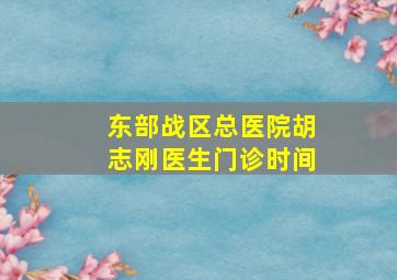 东部战区总医院胡志刚医生门诊时间