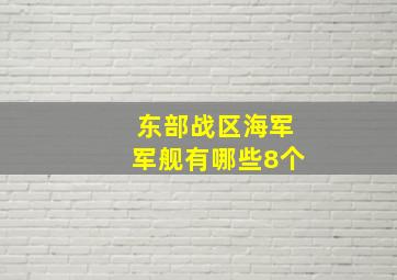 东部战区海军军舰有哪些8个