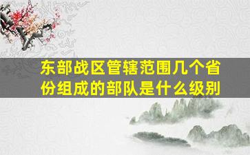 东部战区管辖范围几个省份组成的部队是什么级别