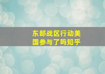 东部战区行动美国参与了吗知乎