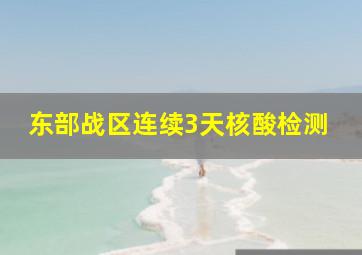 东部战区连续3天核酸检测