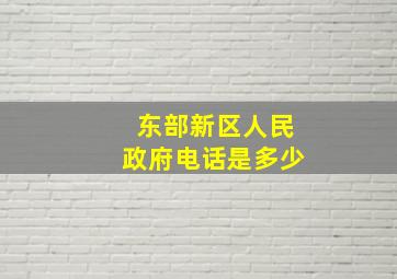 东部新区人民政府电话是多少