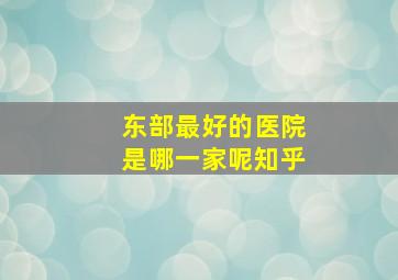 东部最好的医院是哪一家呢知乎