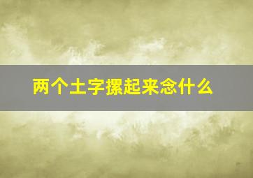 两个土字摞起来念什么