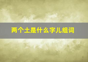 两个土是什么字儿组词