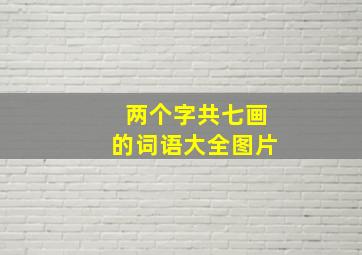 两个字共七画的词语大全图片