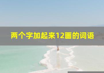 两个字加起来12画的词语