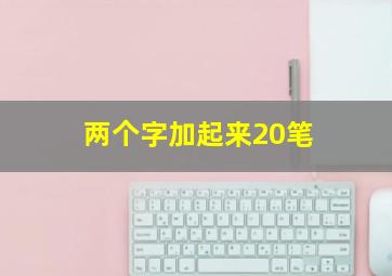 两个字加起来20笔