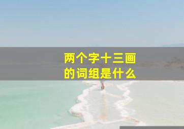 两个字十三画的词组是什么