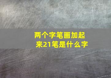 两个字笔画加起来21笔是什么字