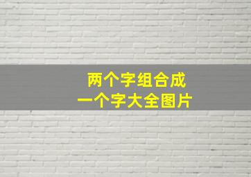 两个字组合成一个字大全图片