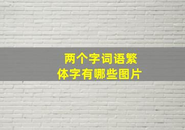 两个字词语繁体字有哪些图片