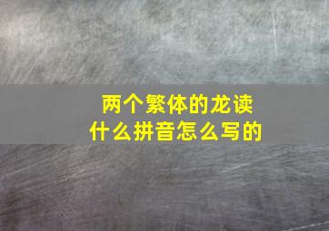 两个繁体的龙读什么拼音怎么写的