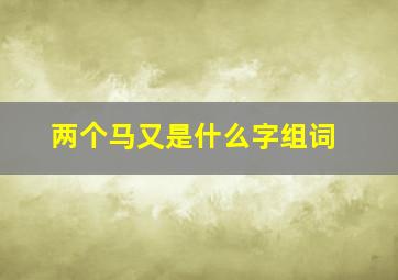 两个马又是什么字组词