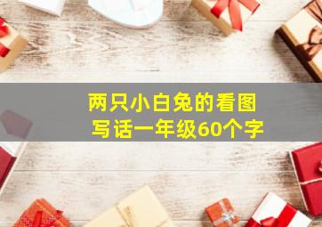 两只小白兔的看图写话一年级60个字