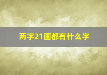 两字21画都有什么字