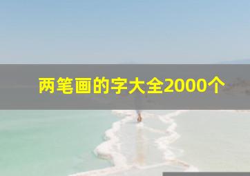 两笔画的字大全2000个