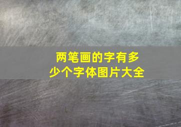 两笔画的字有多少个字体图片大全