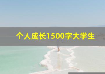 个人成长1500字大学生