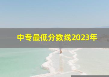 中专最低分数线2023年