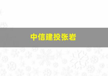 中信建投张岩